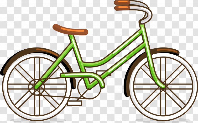 Bicycle Cycling - Vehicle - Fashion Green Bike Vector Material Transparent PNG