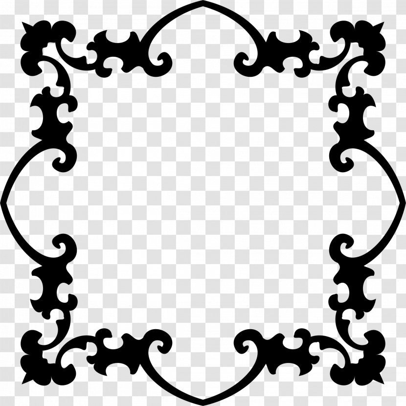 Black And White Picture Frames Clip Art - Cdr Transparent PNG
