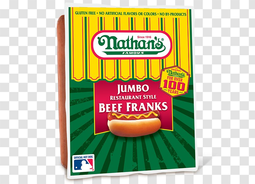 Chicago-style Hot Dog Nathan's Famous Beef Organic Food - Brand - Coney Island Transparent PNG