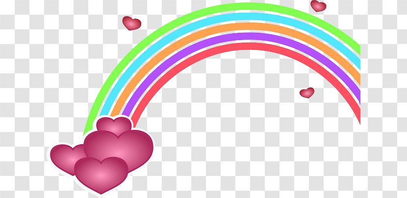 Valentines Day Heart Clip Art - Hd Rainbow Cliparts Transparent PNG