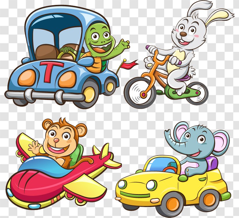Cartoon Royalty-free Illustration - Area - Driving A Vehicle Animals Transparent PNG