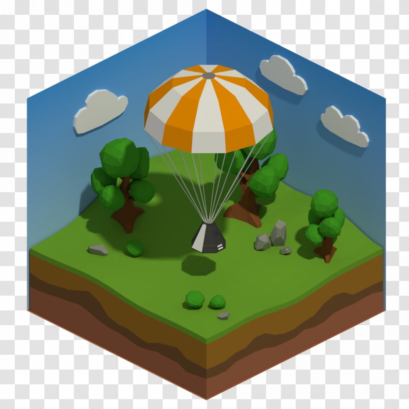 Kerbal Space Program MechJeb Diorama Low Poly Three-dimensional - Grass Transparent PNG