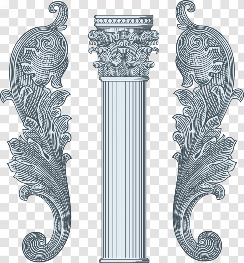 Column Ornament Ionic Order - Pier - Building Transparent PNG