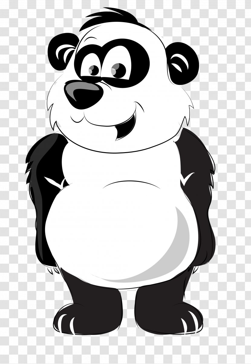 Giant Panda Cartoon Animal Clip Art - Silhouette - Vector Material Transparent PNG