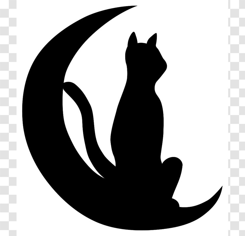 Black Cat Whiskers Silhouette Drawing - Witch Transparent PNG