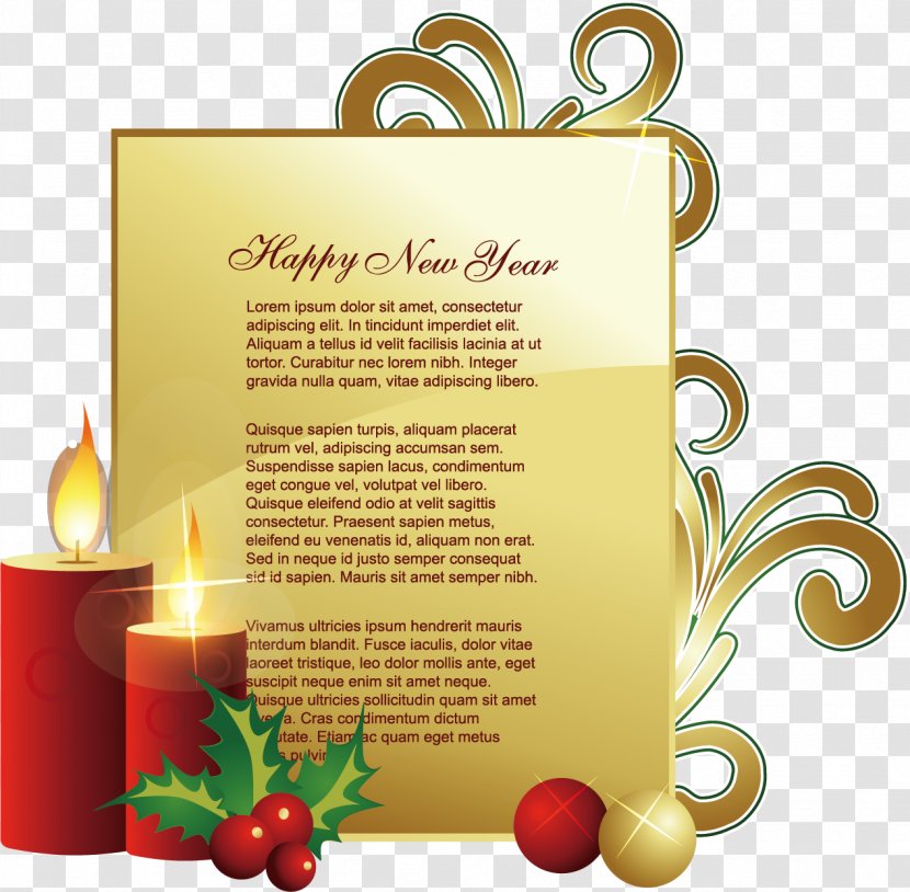 Gold - Candle - Creative Christmas Transparent PNG