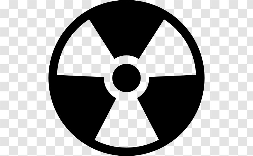Radioactive Decay Hazard Symbol Radiation Contamination Sign - Black And White Transparent PNG