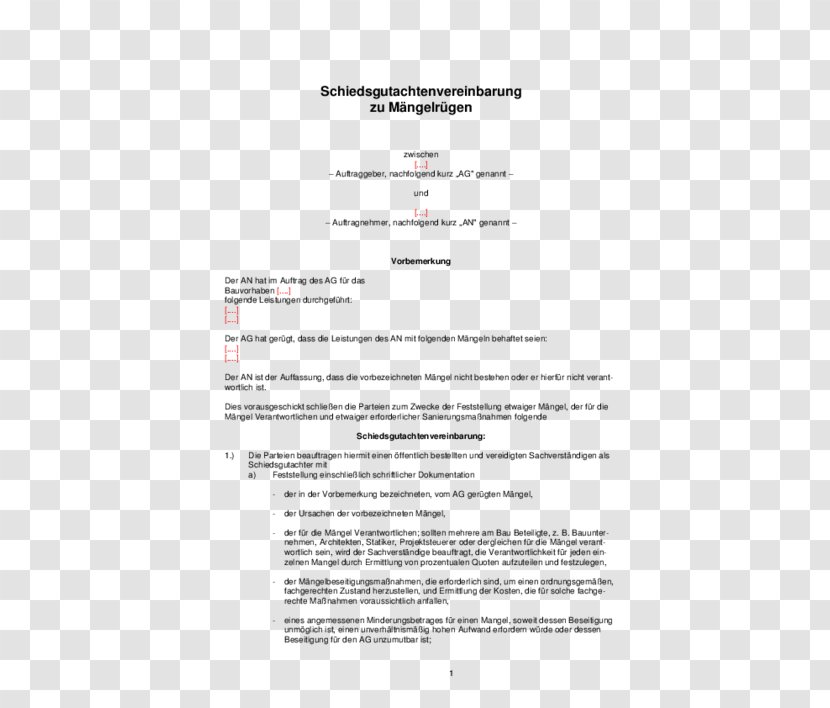 Document Template Muster Contract Vereinbarung - Letter - Engel Transparent PNG