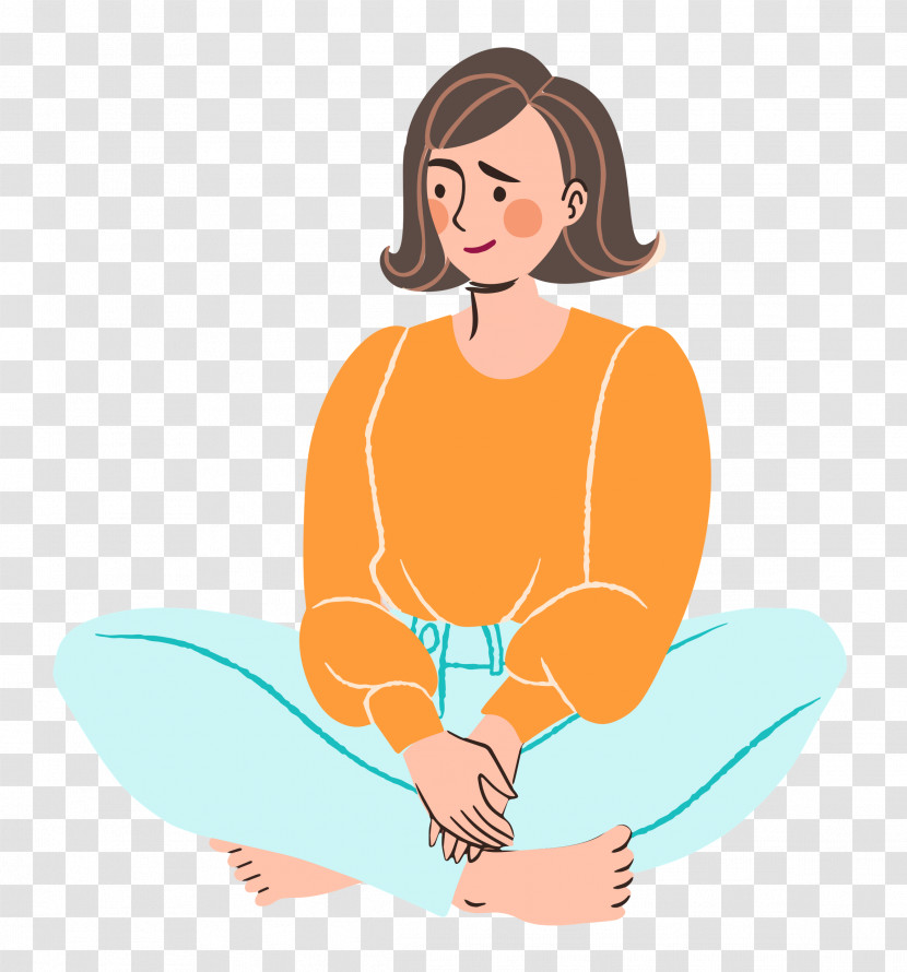 Sitting Lady Woman Transparent PNG
