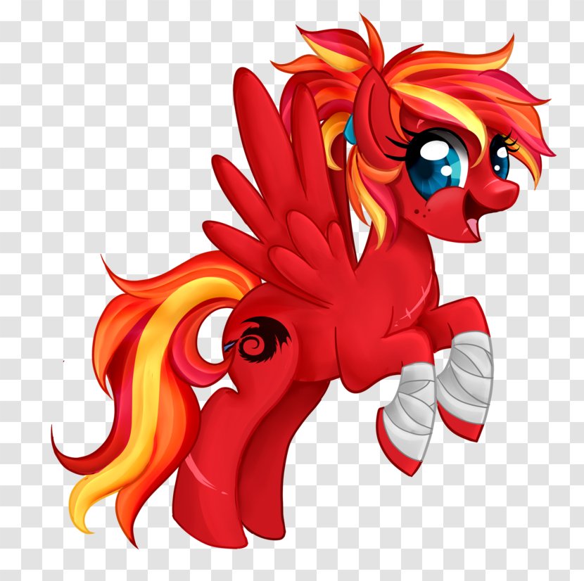 Pony Horse Legendary Creature Clip Art - Red Transparent PNG