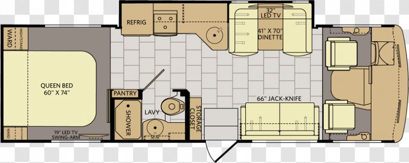 Fleetwood Enterprises Ford Motor Company Floor Plan Campervans House - Property - Galley Transparent PNG