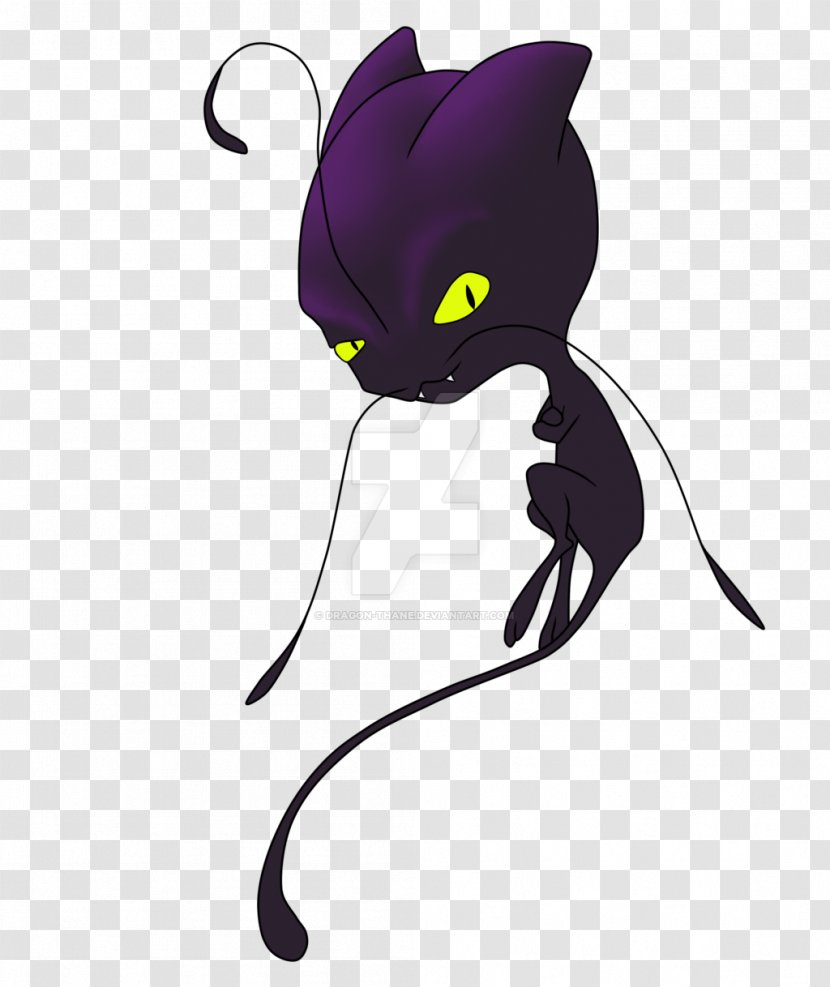 Whiskers Black Cat Plagg Art - Carnivoran Transparent PNG