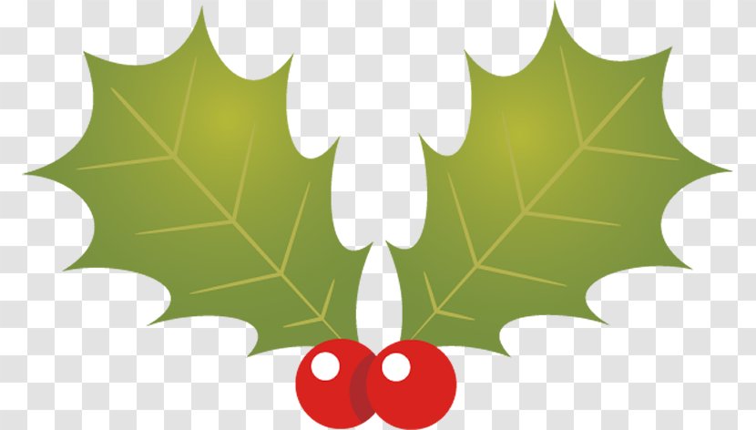Christmas Holly Ornament - Plane - Black Maple Leaf Transparent PNG