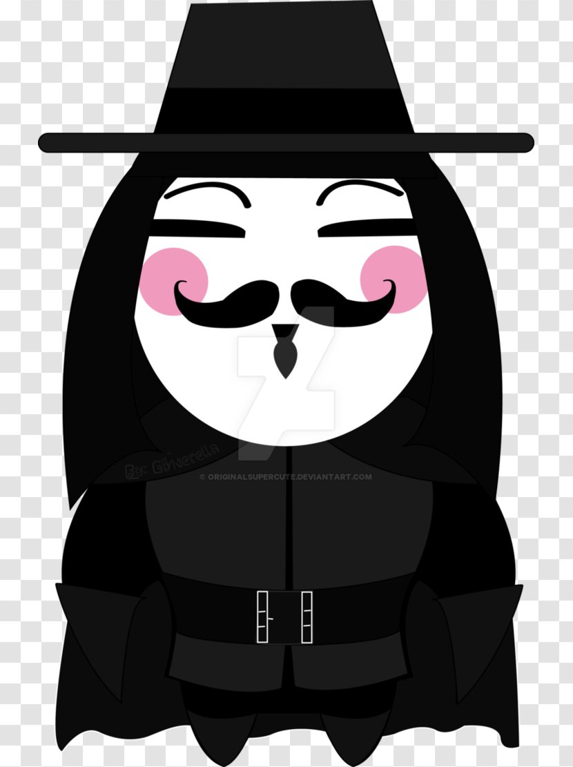 Cartoon Clip Art - Black - V For Vendetta Transparent PNG