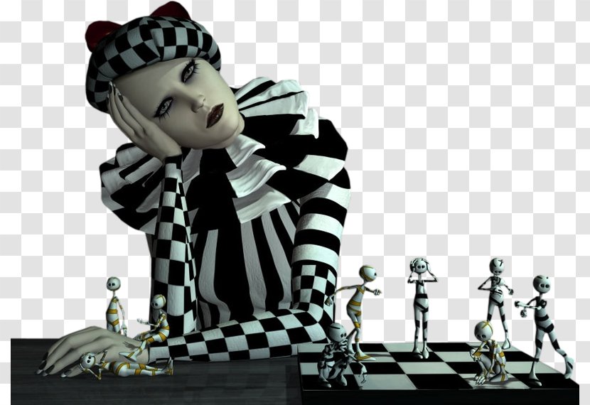 Chess Drawing Photography Woman - Black And White Transparent PNG