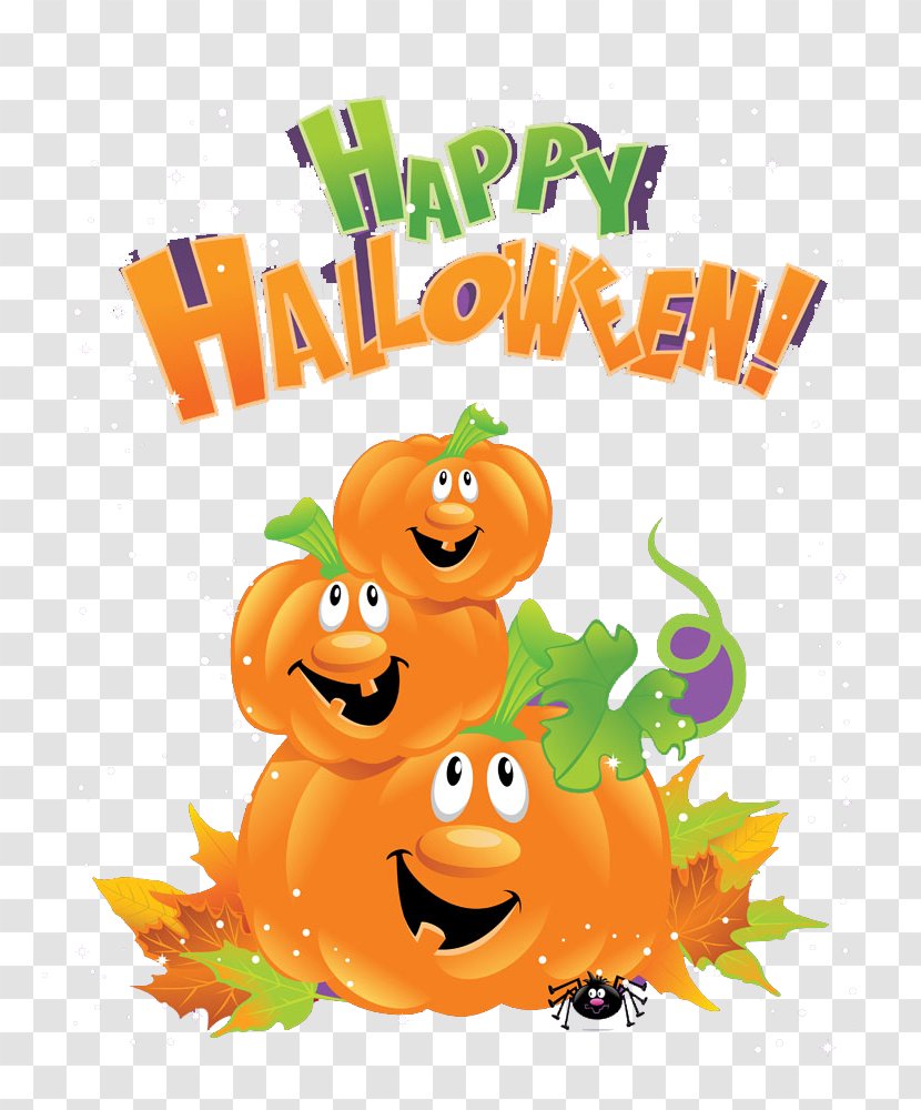 Pumpkin Calabaza Halloween Jack-o'-lantern - Cartoon Transparent PNG