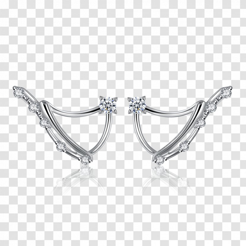 Silver Product Design Body Jewellery - Platinum - Bintang Map Transparent PNG