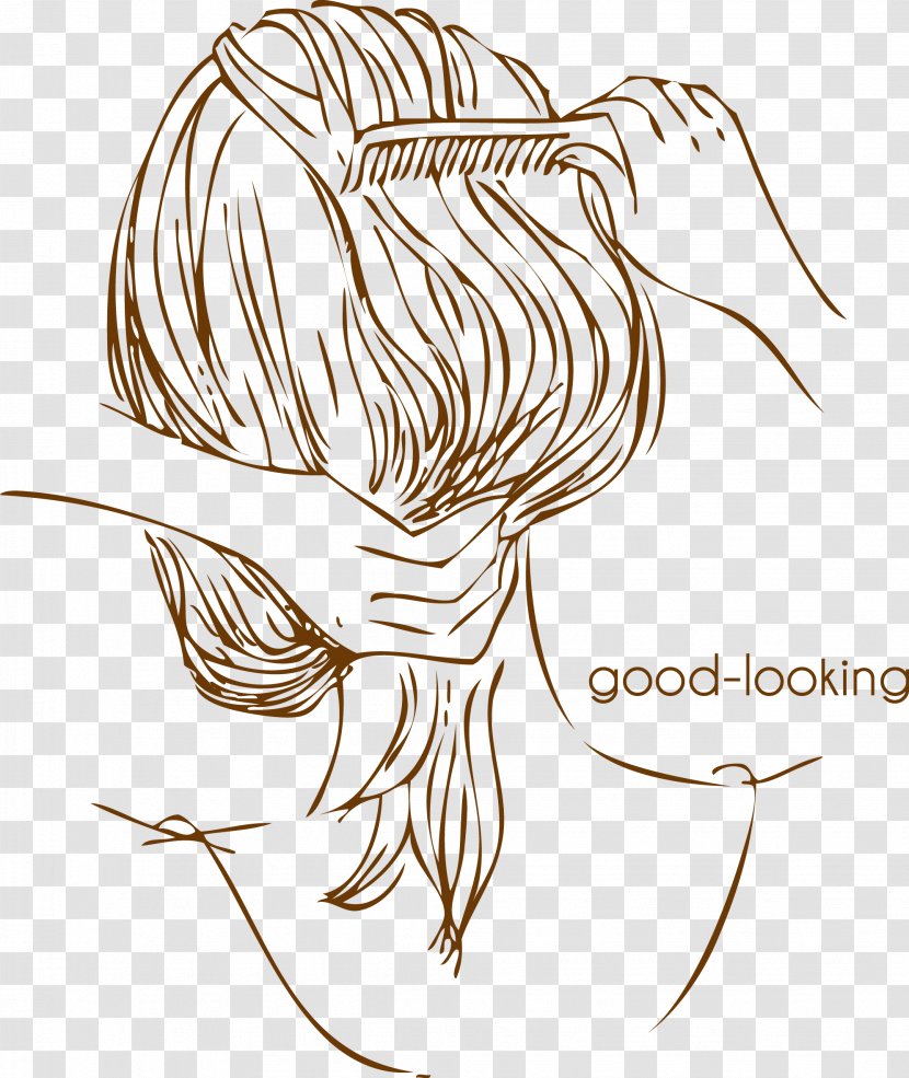 Comb Capelli Long Hair - Heart - Cartoon Beauty My Back Transparent PNG