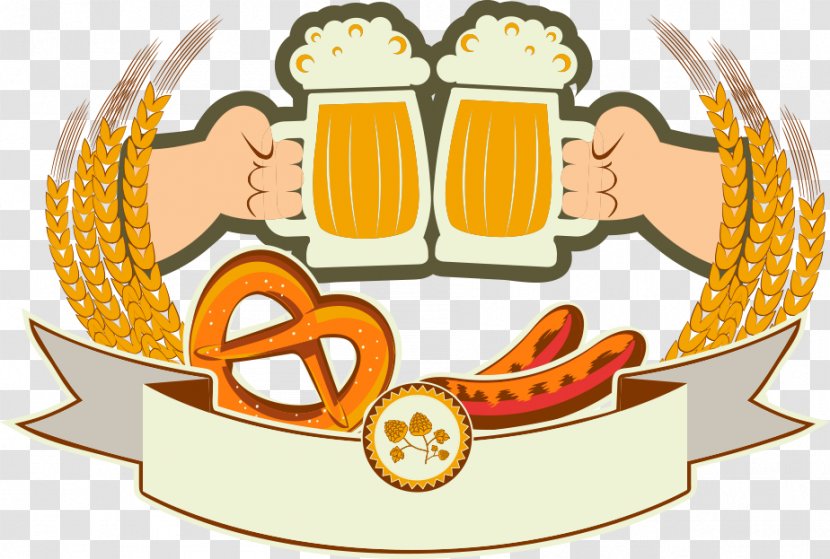 Wheat Beer Oktoberfest Illustration - Food - Vector Transparent PNG