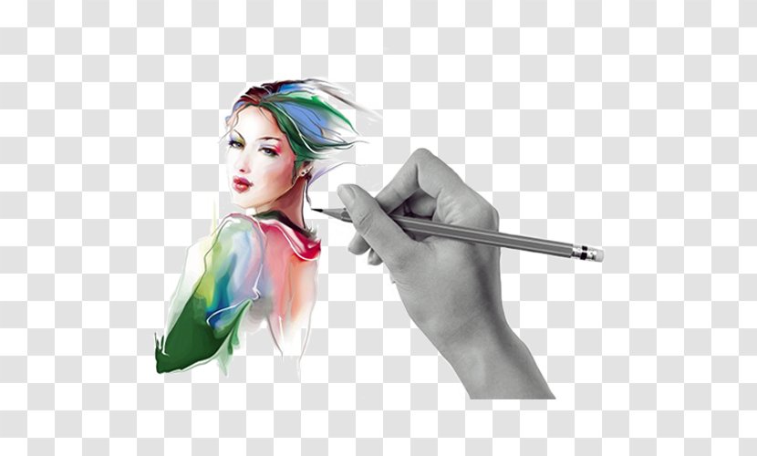 Watercolor Painting Royalty-free Fashion - Art - Mechanical Female Form Transparent PNG
