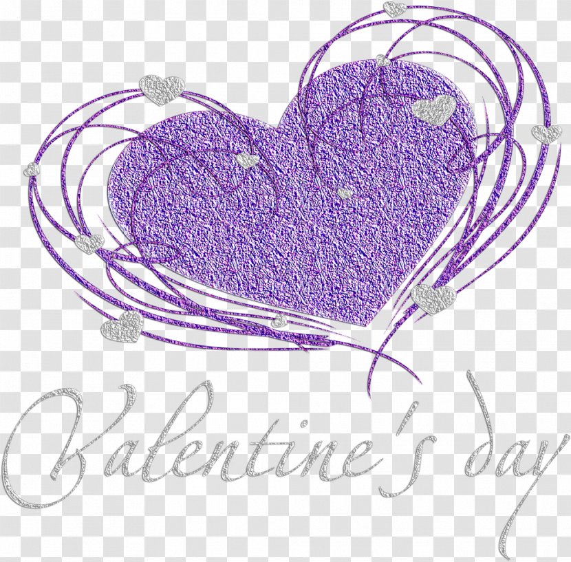 Heart Violet Love - Silhouette Transparent PNG