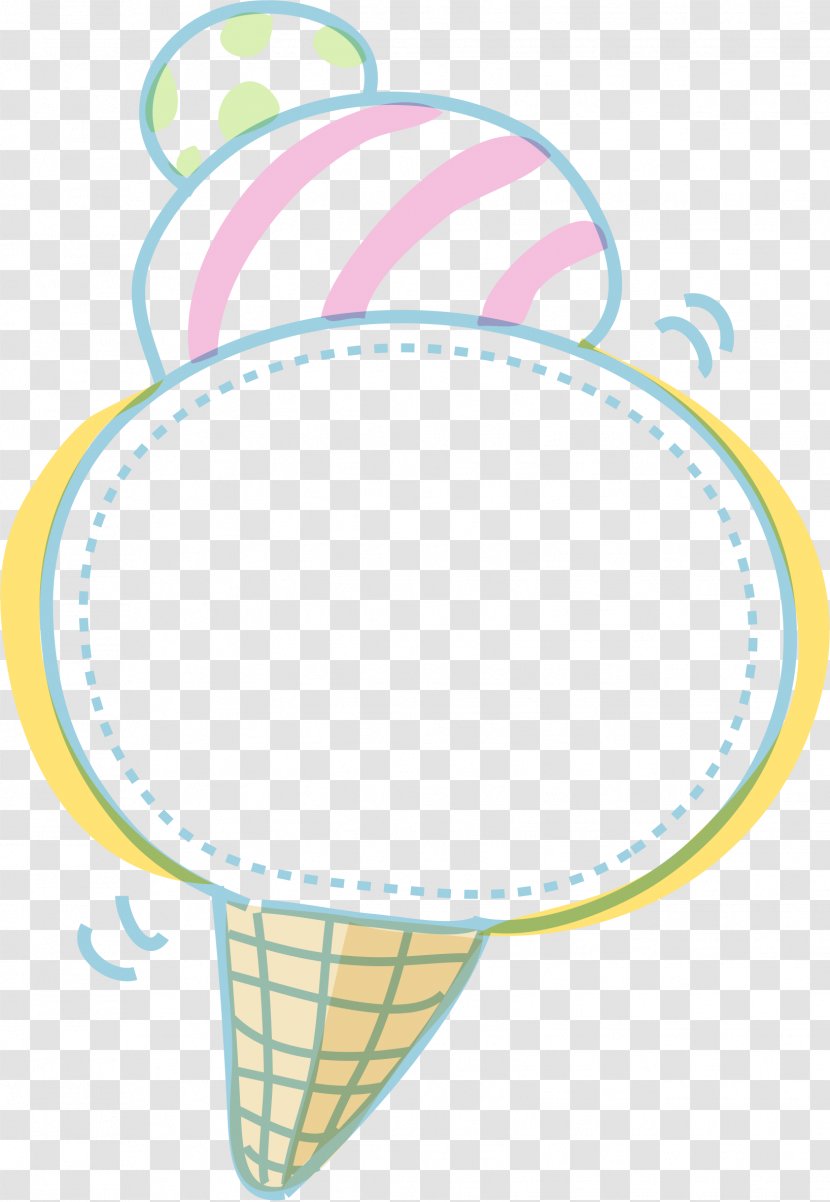 Ice Cream Dessert - Cartoon - Border Transparent PNG
