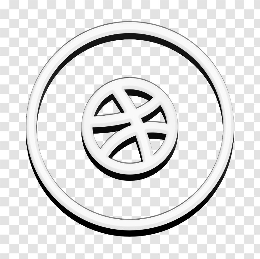 Asset Icon Black Dribbble - Logo - Wheel Rim Transparent PNG