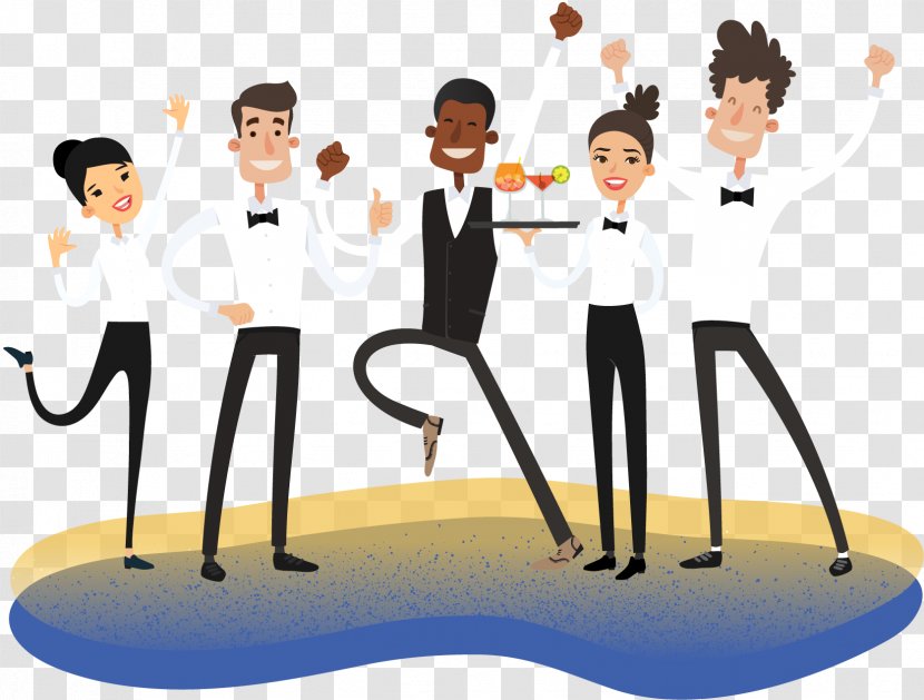 TempTribe Waiter Job Hospitality Public Relations - Hotel - Bartenders Cartoon Transparent PNG