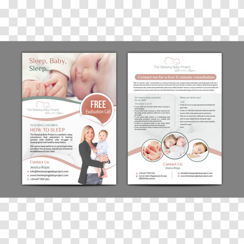 Baby Sleep: 8 Simple Steps To Have Your Sleeping Through The Night Flyer Brochure - Amyotrophic Lateral Sclerosis - Professional Modern Transparent PNG
