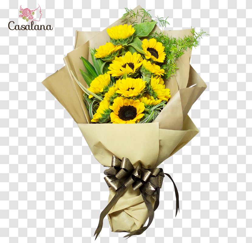 Common Sunflower Cut Flowers Floral Design Flower Bouquet - Arranging Transparent PNG