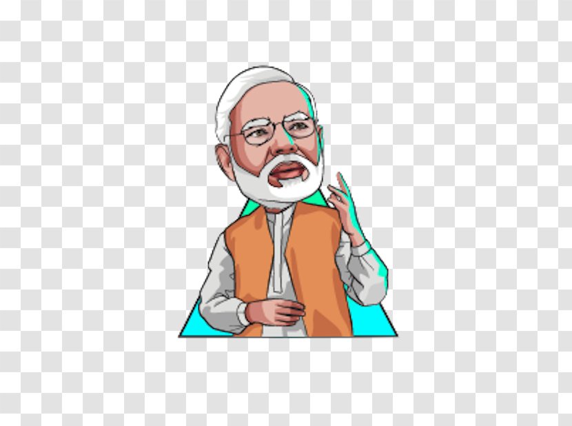 Narendra Modi Chief Minister Cartoon - Silhouette Transparent PNG