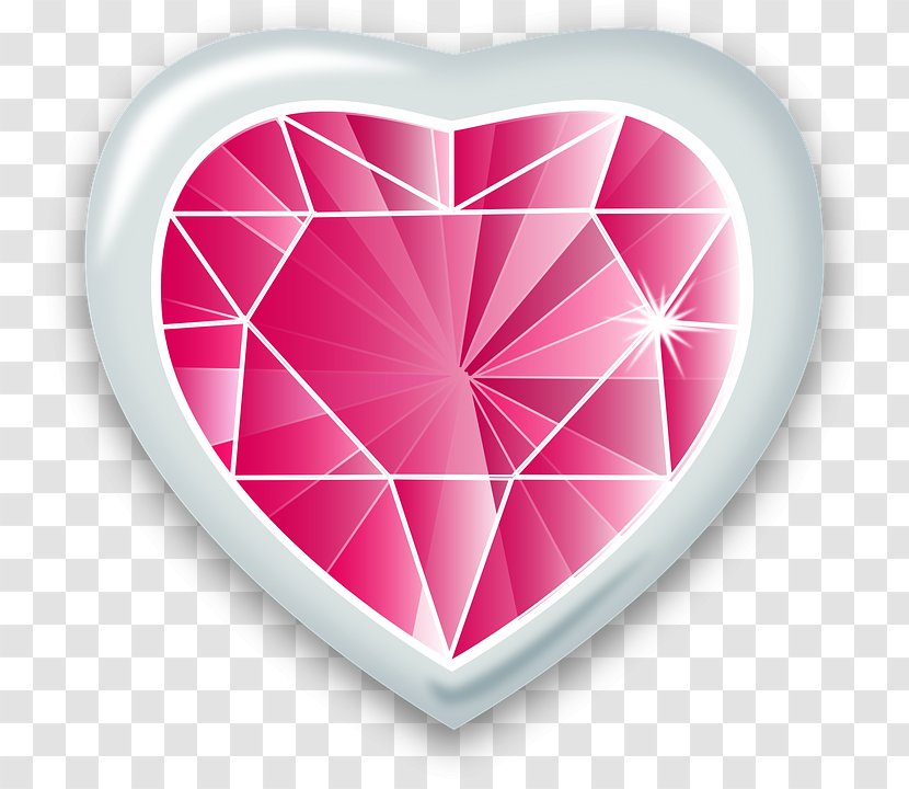 Gemstone Heart Diamond Clip Art - Ruby - Pink Transparent Image Transparent PNG