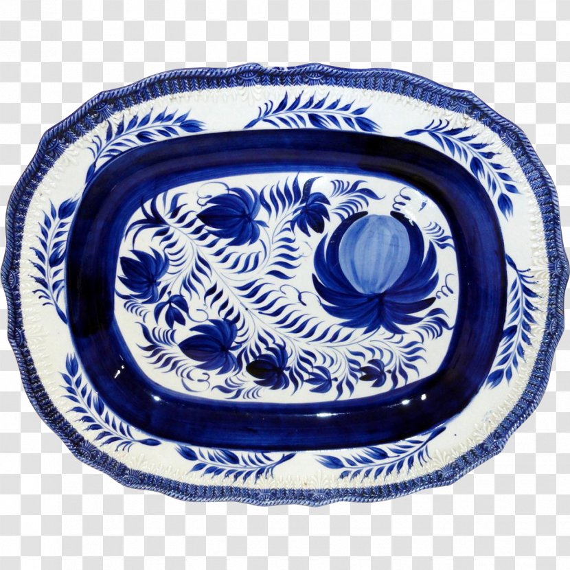 Oval M Product Blue And White Pottery Porcelain - Hand Painted Feathers Transparent PNG