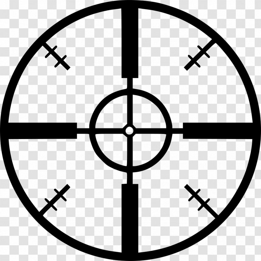 Sniper Telescopic Sight Symbol Firearm - Frame Transparent PNG