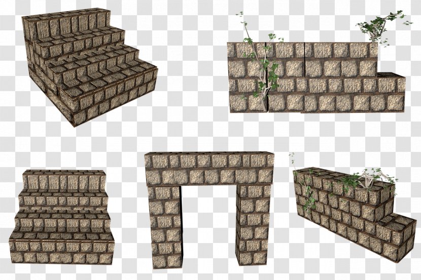 Wall Brick Stairs - Building Transparent PNG