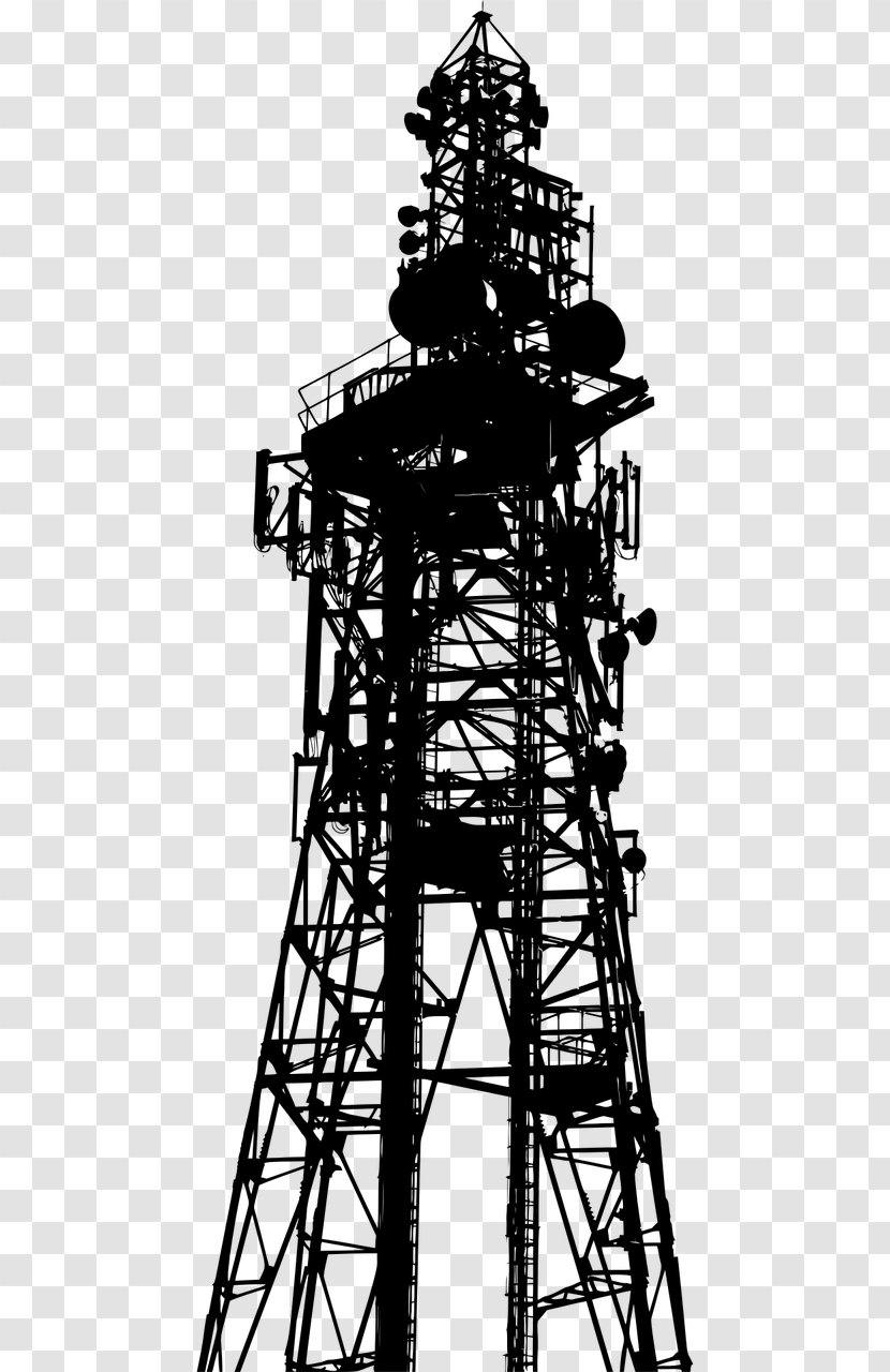 Eiffel Tower Telecommunications Signalling System No. 7 - Monochrome Transparent PNG