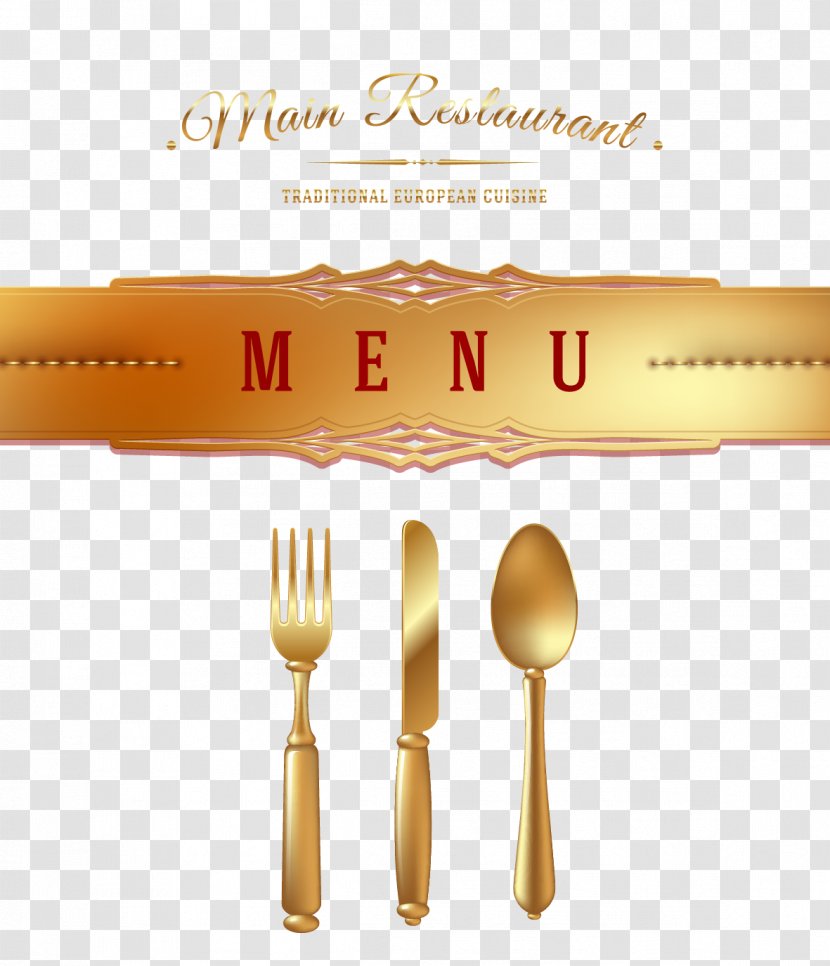 Fork Yellow Spoon Material - Wooden - Gold Western Knife And Transparent PNG