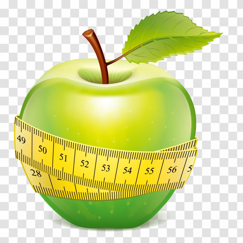 Apple Tape Measure Clip Art - Mcintosh - Meters Transparent PNG