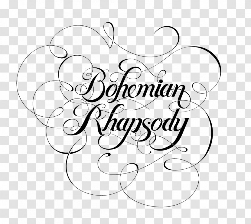 Drawing Line Art Clip - Calligraphy - Bohemian Rhapsody Transparent PNG
