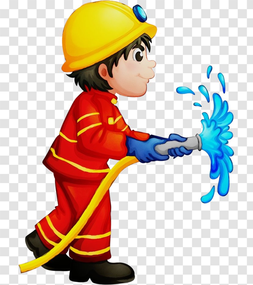Firefighter Cartoon - Firefighting - Hard Hat Transparent PNG