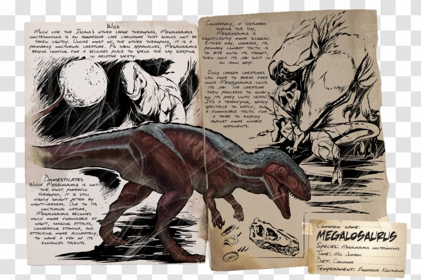 Megalosaurus ARK: Survival Evolved Dinosaur Allosaurus Pachyrhinosaurus - Carnivore Transparent PNG