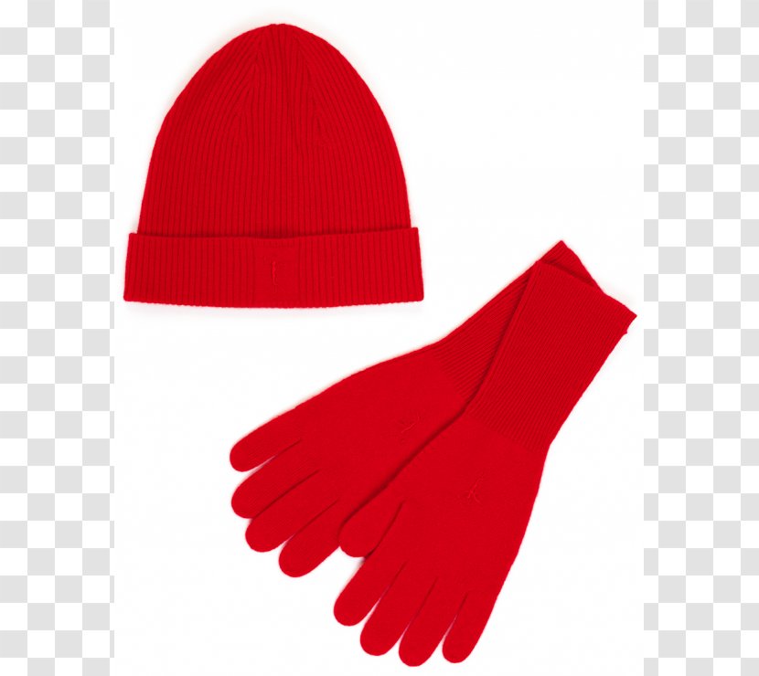 Hat Glove Cashmere Wool Beanie Clothing Accessories - Red - Knit Cap Transparent PNG