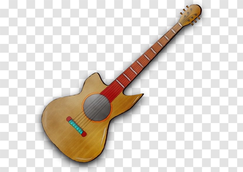 Guitar Cartoon - String Instrument Accessory - Slide Folk Transparent PNG