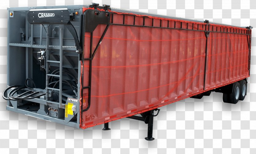 Cargo Shipping Container Trailer - Vehicle - Tarp Transparent PNG