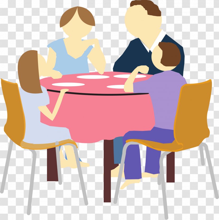 Eating Family Dinner Clip Art - Human Behavior - Clipart Transparent PNG