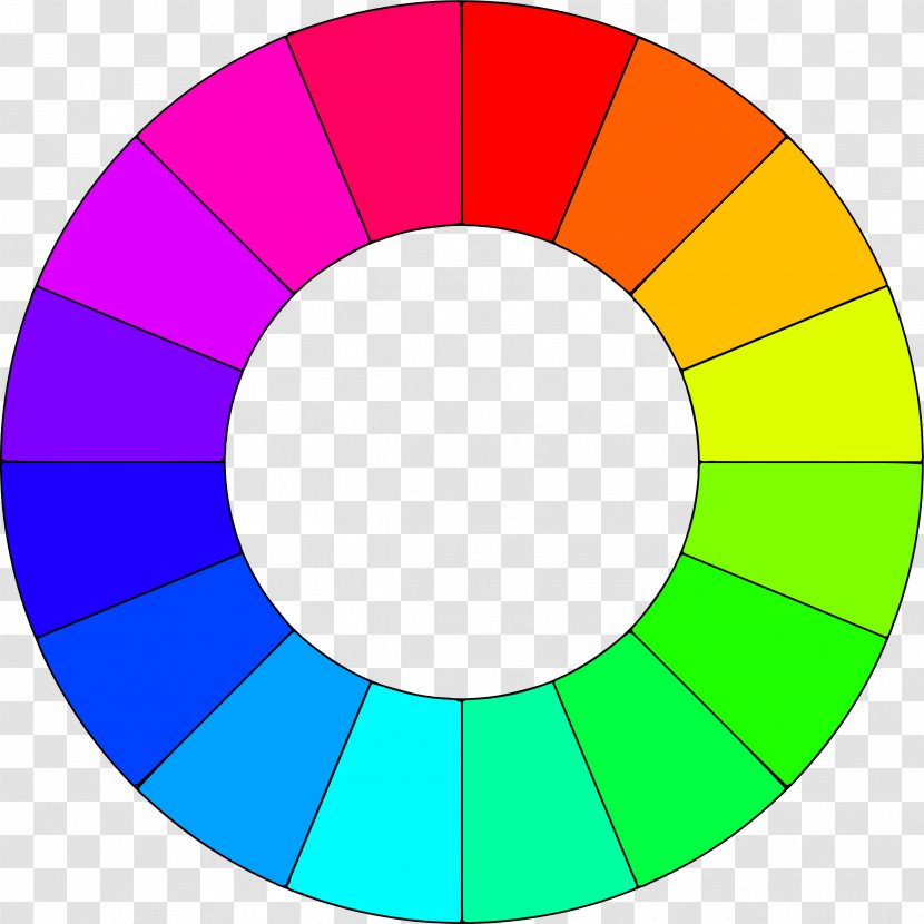 Color Wheel Scheme Primary Clip Art - Point Transparent PNG