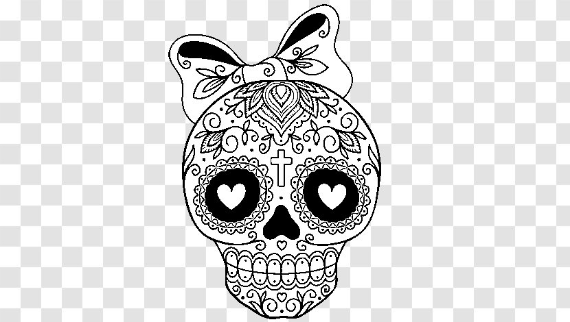 Calavera Coloring Book Day Of The Dead Skull Mexican Cuisine - Child Transparent PNG