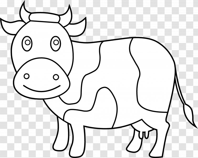 Beef Cattle Drawing Calf Clip Art - Monochrome - Cow Transparent PNG