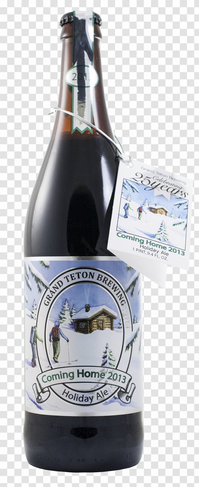 Ale Stout Beer Bottle Grand Teton Brewing Company - Brewery Transparent PNG