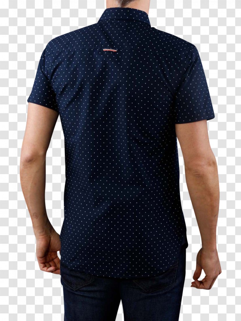 Sleeve Polka Dot Shirt Cobalt Blue Black Rose - Frame - Clothing Apparel Printing Transparent PNG